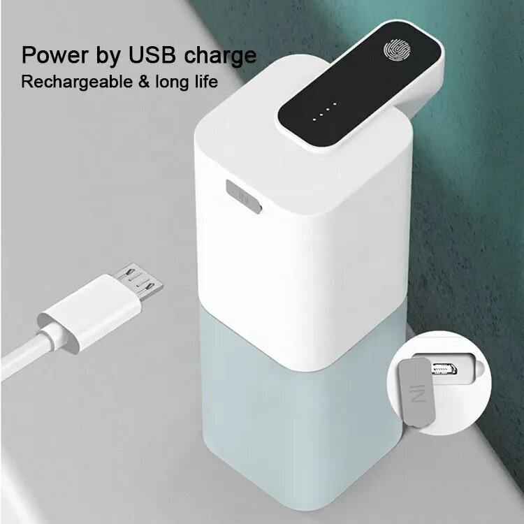 Automaattinen 4-tasoinen USB-ladattava saippua-annostelija, 400ml hinta ja tiedot | Kylpyhuoneen sisustus | hobbyhall.fi