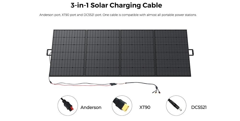 Taitettava aurinkokeräin FOSSiBOT SP200, 18V, 200W hinta ja tiedot | Aurinkopaneelit | hobbyhall.fi