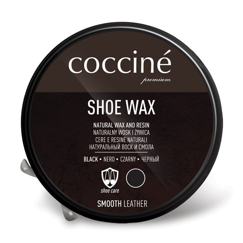 Coccine Shoe Wax- Kengänkiilloke nahalle (musta + väritön) hinta ja tiedot | Vaatteiden ja jalkineiden hoito | hobbyhall.fi