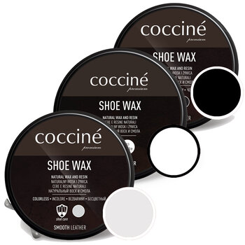 Coccine Shoe Wax- Kengänkiilloke nahalle (musta + valkoinen + väritön) hinta ja tiedot | Vaatteiden ja jalkineiden hoito | hobbyhall.fi