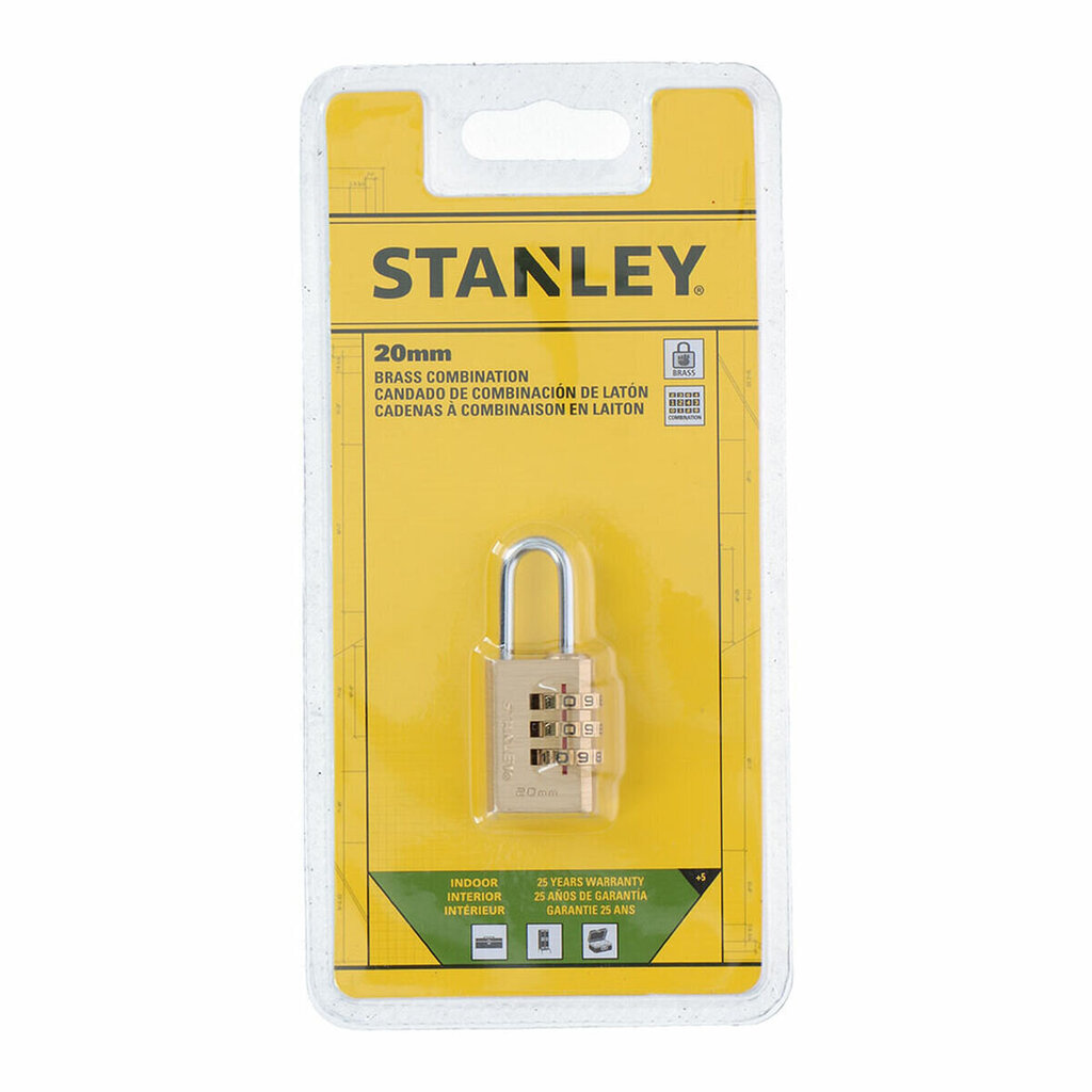 Yhdistelmäriippulukko Stanley Messinki (2 cm) hinta ja tiedot | Lukot | hobbyhall.fi