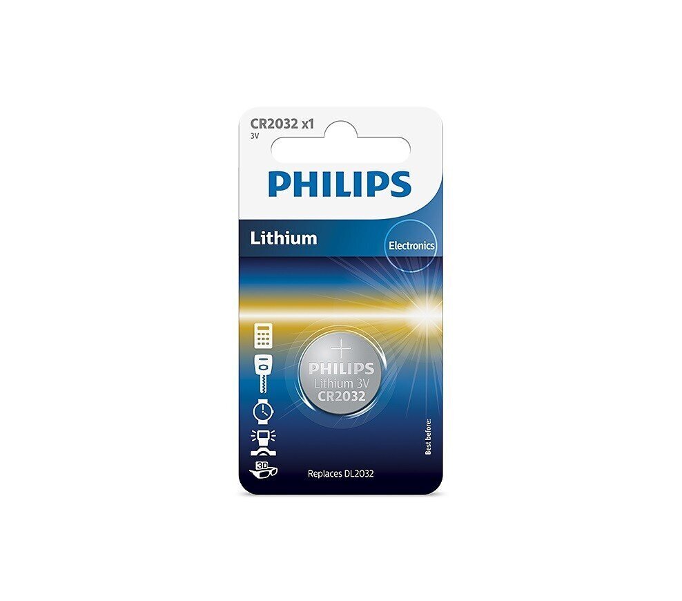 Philips CR2032 3 V hinta ja tiedot | Paristot | hobbyhall.fi