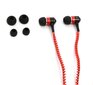 Omega Freestyle vetoketjulliset kuulokkeet FH2111, punainen hinta ja tiedot | Kuulokkeet | hobbyhall.fi