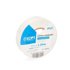 Eristysteippi EDM Valkoinen PVC (20 m x 19 mm) hinta ja tiedot | Eristeet ja tiivisteet | hobbyhall.fi