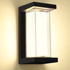 Kingwen LED-seinävalaisin, 15W, 3000K, IP65, musta hinta ja tiedot | Seinävalaisimet | hobbyhall.fi