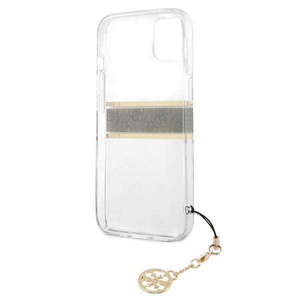 Original GUESS Brown Strap Charm iPhone 13 Mini hinta ja tiedot | Puhelimen kuoret ja kotelot | hobbyhall.fi