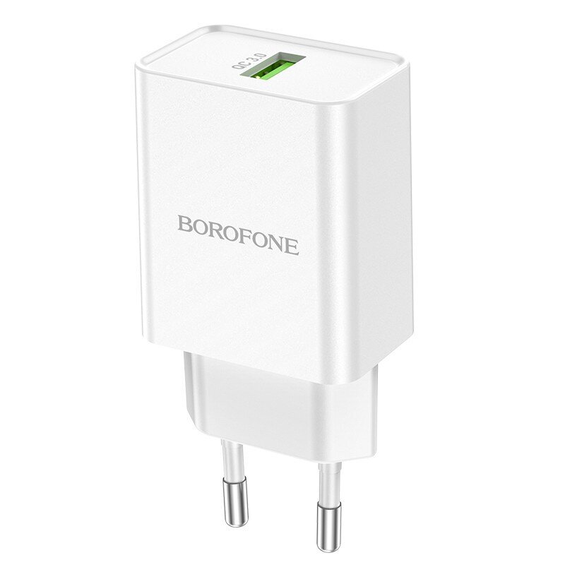 Borofone Seinälaturi BN5 Jingrui - USB - QC 3.0 18W valkoinen hinta ja tiedot | Puhelimen laturit | hobbyhall.fi