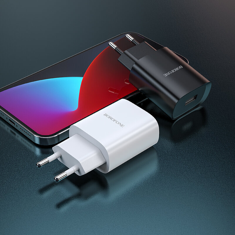 Borofone-seinälaturi BN1 Innovatiivinen - USB - 2,1A USB-C-tyypin mustaan hinta ja tiedot | Puhelimen laturit | hobbyhall.fi