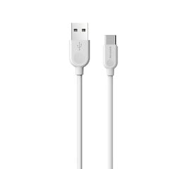 Borofone-kaapeli BX14 LinkJet - USB tyyppi C - 2,4A 3 metriä valkoinen hinta ja tiedot | Borofone Puhelimet, älylaitteet ja kamerat | hobbyhall.fi
