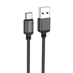 Borofone Cable BX87 Sharp - USB tyyppi C - 3A 1 metri musta hinta ja tiedot | Borofone Puhelimet, älylaitteet ja kamerat | hobbyhall.fi