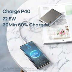 REMAX Power Bank 10000mAh RPP-178 KinYin - USB + Type C - PD 20W QC 22,5W harmaa hinta ja tiedot | Remax Puhelimet, älylaitteet ja kamerat | hobbyhall.fi