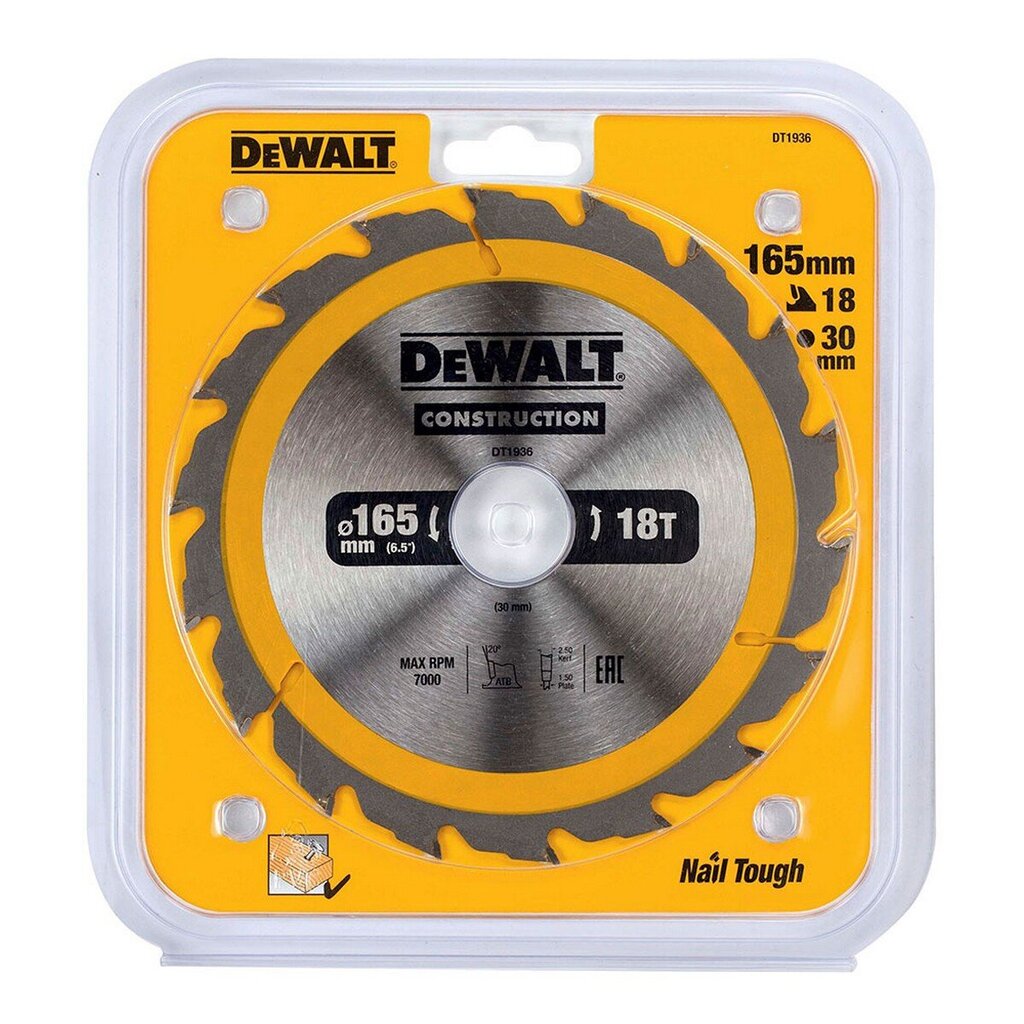 Leikkuulevy Dewalt dt1936-qz 165 x 30 mm hinta ja tiedot | Sahat ja sirkkelit | hobbyhall.fi