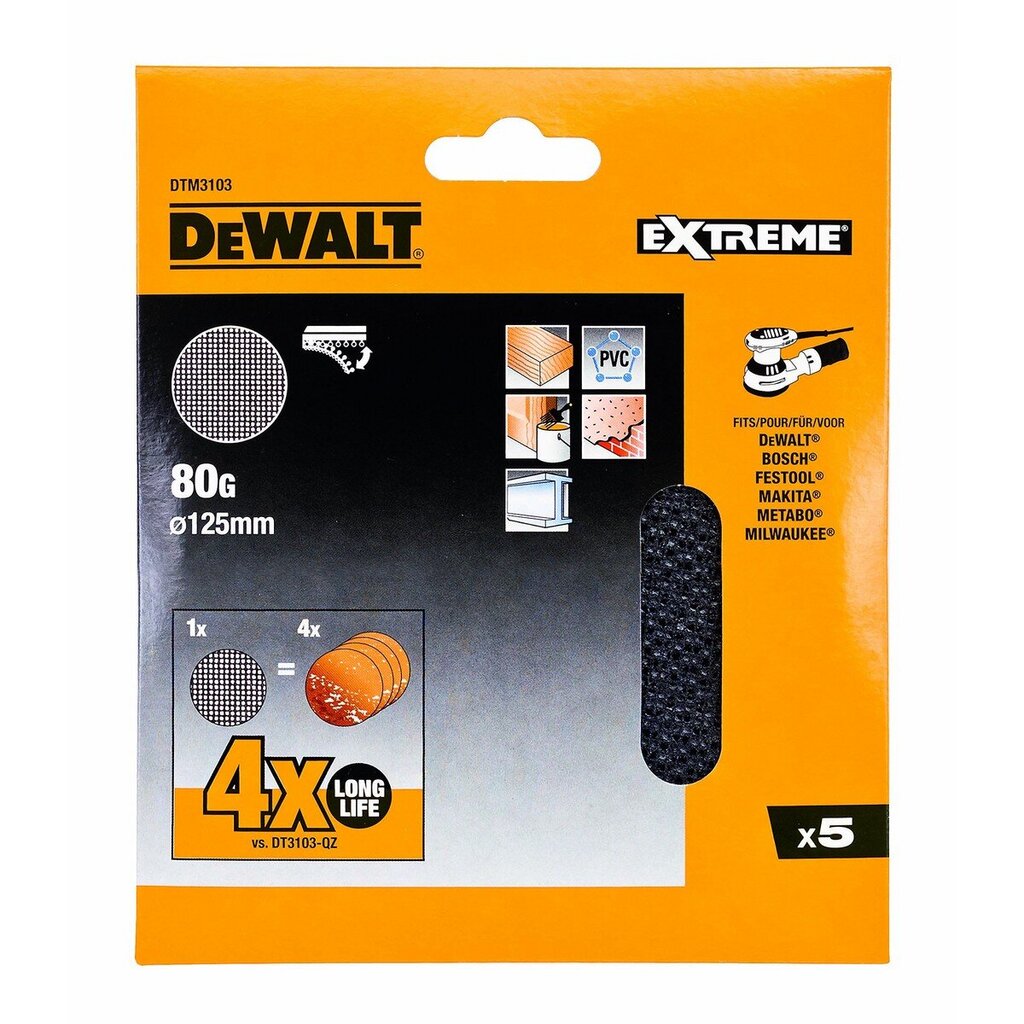 Hiomalaikat Dewalt dtm3103-qz Ø 125 mm 80 g 5 osaa hinta ja tiedot | Käsityökalut | hobbyhall.fi