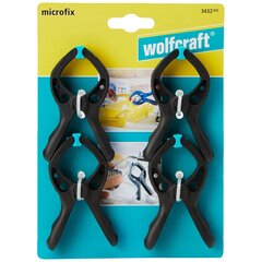 Klipsi Wolfcraft microfix 4 osaa hinta ja tiedot | Käsityökalut | hobbyhall.fi