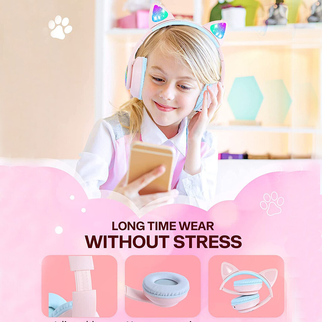 Cat Ears TWS Pink hinta ja tiedot | Kuulokkeet | hobbyhall.fi