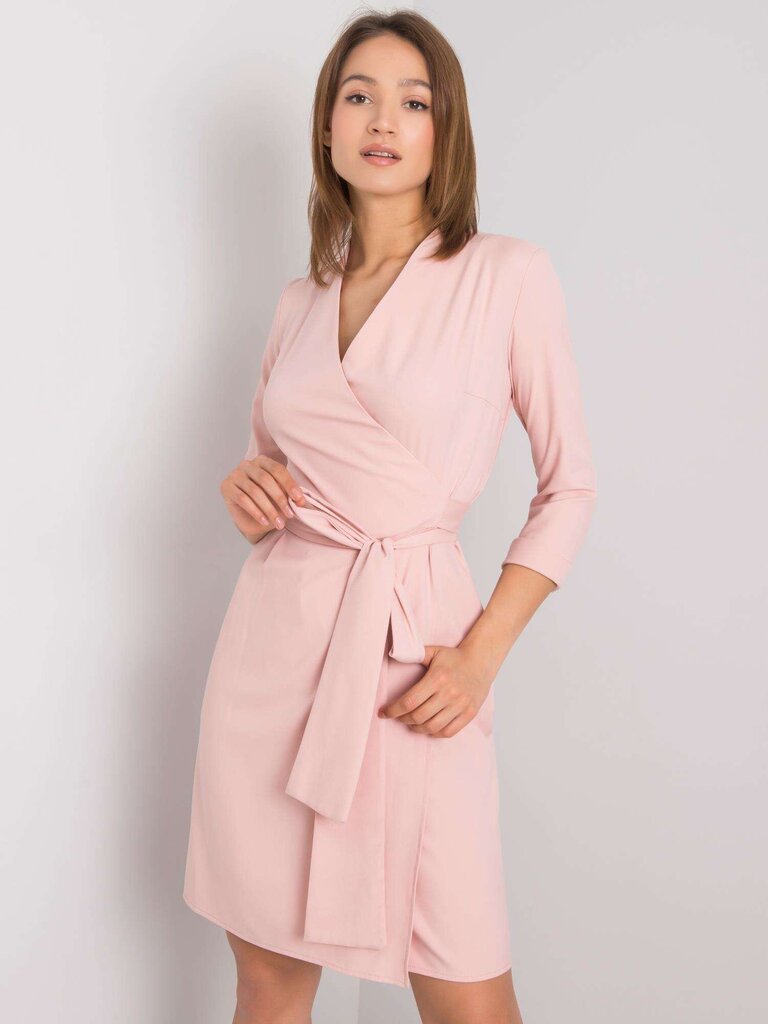 Vaaleanpunainen naisten mekko solmiolla. 42 hinta ja tiedot | Mekot | hobbyhall.fi