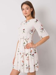 Vaalean beige mekko, jossa kukkaprintti. hinta ja tiedot | Mekot | hobbyhall.fi