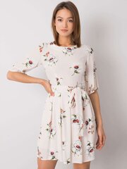 Vaalean beige mekko, jossa kukkaprintti. hinta ja tiedot | Mekot | hobbyhall.fi