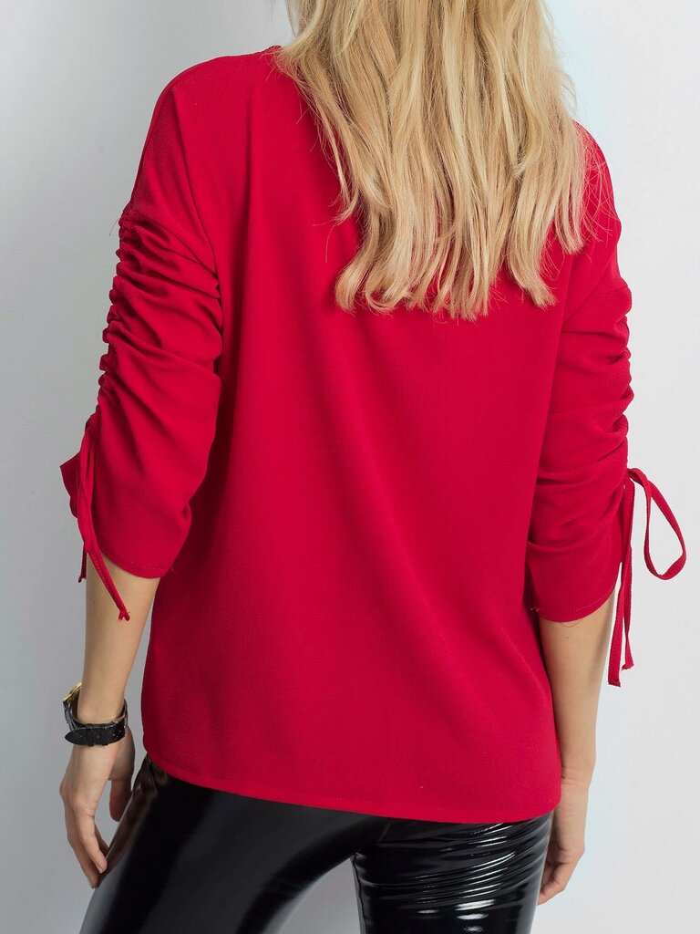 Punainen pusero, jossa draped hihat. hinta ja tiedot | Naisten paidat | hobbyhall.fi