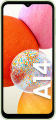 Samsung Galaxy A14 4/64GB Light Green SM-A145RLGUEUB hinta ja tiedot | Matkapuhelimet | hobbyhall.fi