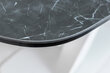 Jatkettava pöytä Cassino II Ceramic, musta/valkoinen hinta ja tiedot | Ruokapöydät | hobbyhall.fi