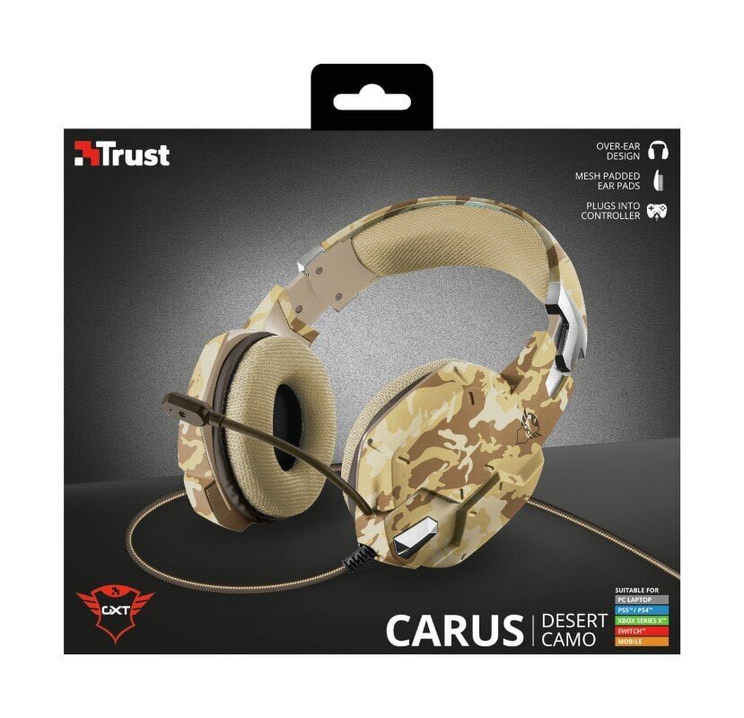 Trust GXT322D CARUS/22125 langalliset Pelikuulokkeet hinta ja tiedot | Kuulokkeet | hobbyhall.fi