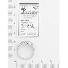 Hopeasormus kuutiozirkonialla ALFA-KARAT, 17 mm 2012408/9-17.0 hinta ja tiedot | Альфа Карат Muoti | hobbyhall.fi
