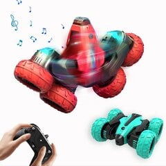 RC-temppuauto musiikilla, LED-valoilla ja savuefektillä Tumbling Stunt Car hinta ja tiedot | Poikien lelut | hobbyhall.fi