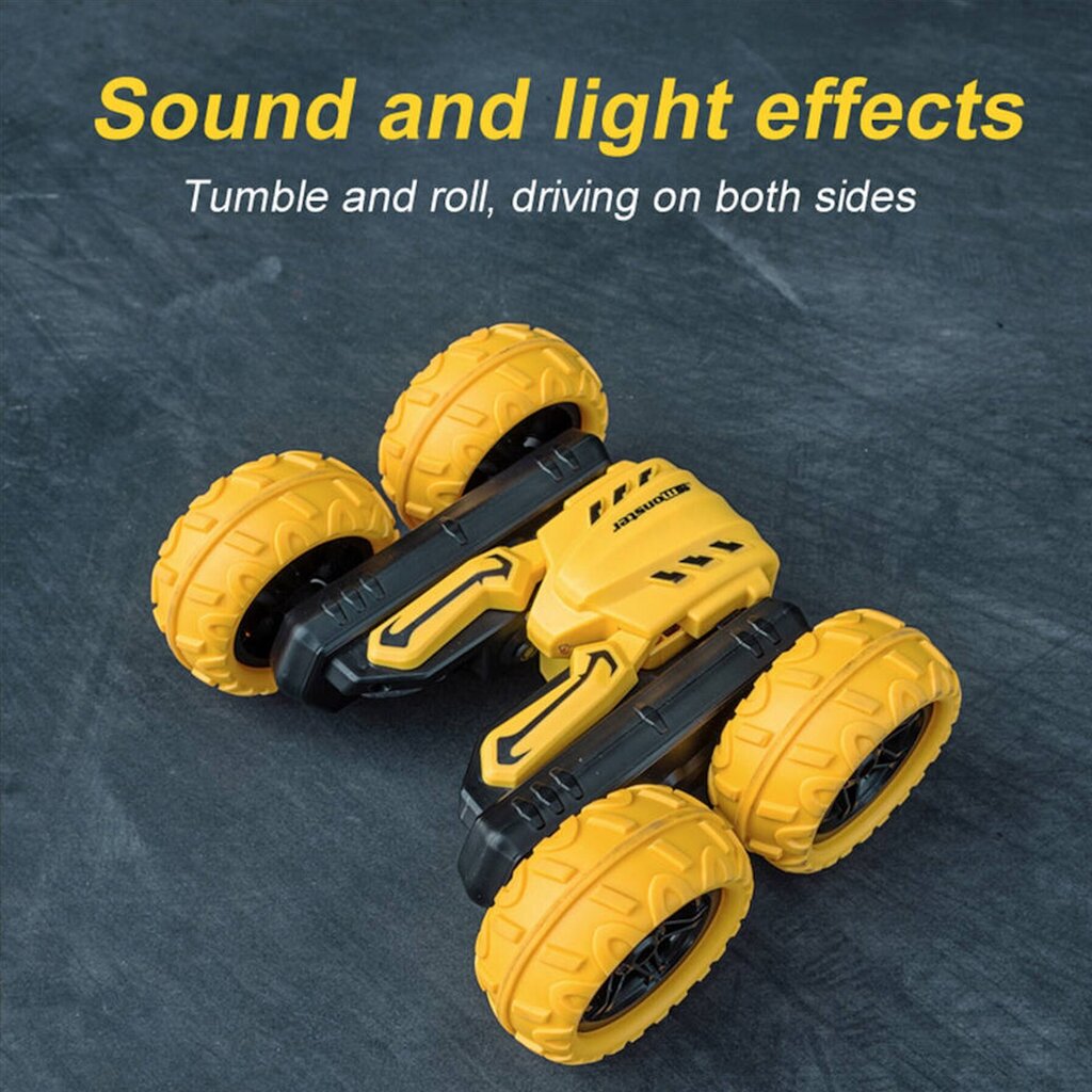 RC-temppukilpa-auto SUV musiikilla, LED-valaistus Tornado Stunt Car hinta ja tiedot | Poikien lelut | hobbyhall.fi