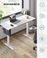 Sähköisesti korkeussäädettävä työpöytä, 140 x 70, valkoinen hinta ja tiedot | Tietokonepöydät ja työpöydät | hobbyhall.fi