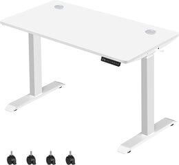 Sähköisesti korkeussäädettävä työpöytä, 140 x 70, valkoinen hinta ja tiedot | Tietokonepöydät ja työpöydät | hobbyhall.fi