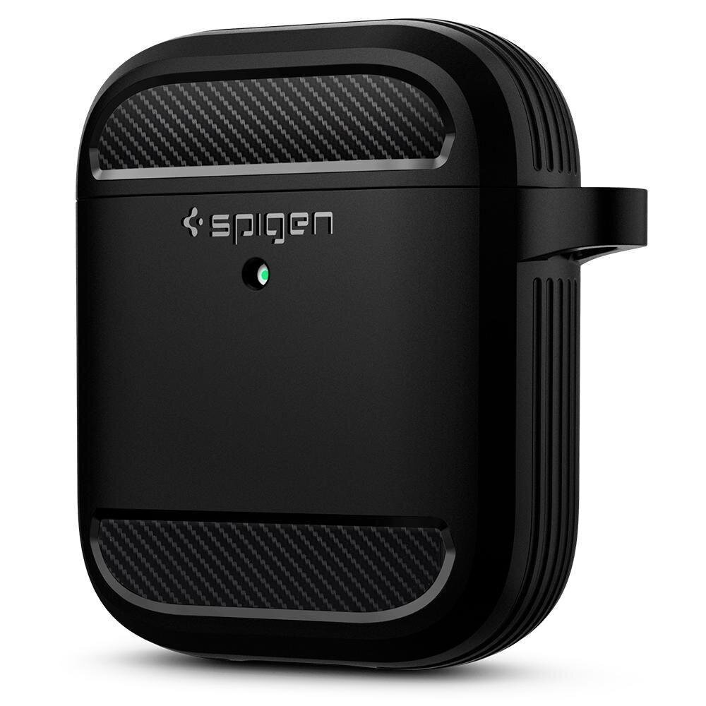 Spigen Rugged Armor AirPods Black hinta ja tiedot | Kuulokkeiden tarvikkeet | hobbyhall.fi