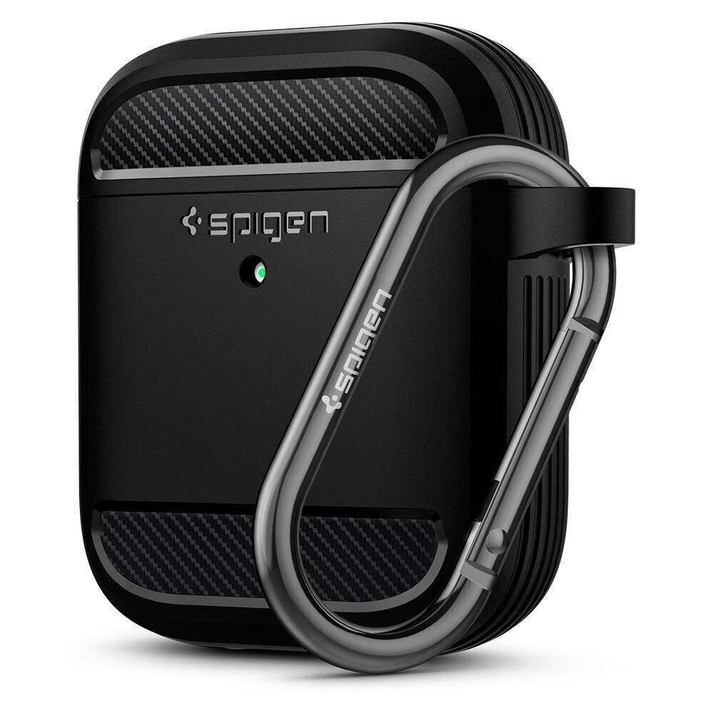 Spigen Rugged Armor AirPods Black hinta ja tiedot | Kuulokkeiden tarvikkeet | hobbyhall.fi