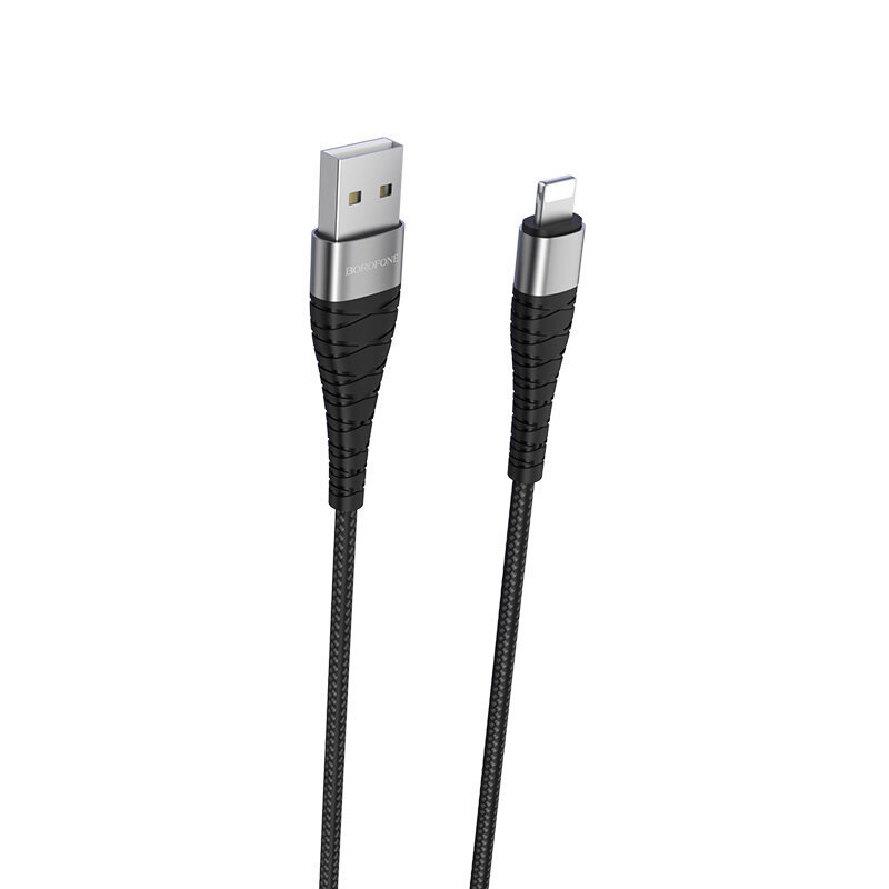 Borofone Cable BX32 Munificent - USB Lightningiin - 2,4A 1 metri musta hinta ja tiedot | Puhelinkaapelit | hobbyhall.fi