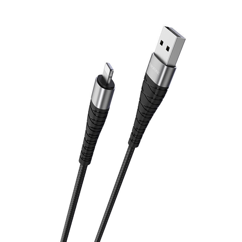 Borofone Cable BX32 Munificent - USB Lightningiin - 2,4A 1 metri musta hinta ja tiedot | Puhelinkaapelit | hobbyhall.fi