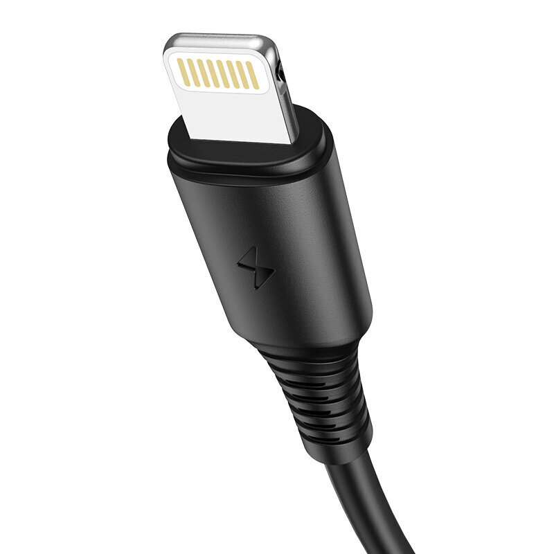 Borofone Cable BX47 Coolway - USB Lightningiin - 2,4A 1 metri musta hinta ja tiedot | Puhelinkaapelit | hobbyhall.fi