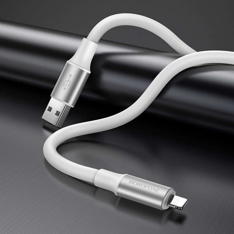 Borofone kaapeli BX82 Bountiful – USB-Lightning – 2,4A 1 valkoinen hinta ja tiedot | Puhelinkaapelit | hobbyhall.fi
