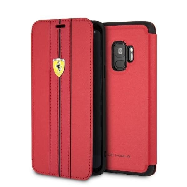 Puhelimen kuori Ferrari Book FESURFLBKTS9REB S9 G960 hinta ja tiedot | Puhelimen kuoret ja kotelot | hobbyhall.fi