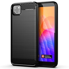 Hurtel Carbon Case mallille Huawei Y5p, musta hinta ja tiedot | Puhelimen kuoret ja kotelot | hobbyhall.fi