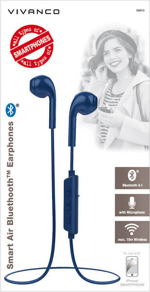 Vivanco langattomat kuulokkeet Smart Air 3, sininen (38910) hinta ja tiedot | Kuulokkeet | hobbyhall.fi