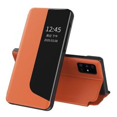 Hurtel Eco Leather View Case mallille Huawei P40, oranssi hinta ja tiedot | Puhelimen kuoret ja kotelot | hobbyhall.fi