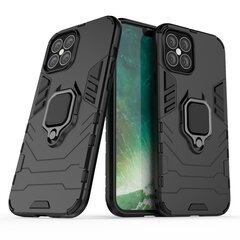 Ring Armor Case Kickstand Tough Rugged Cover, mallille iPhone 12 Pro Max, musta hinta ja tiedot | Ring Armor Puhelimet, älylaitteet ja kamerat | hobbyhall.fi