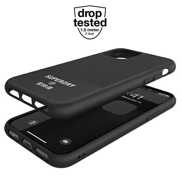 Dr Nona SuperDry Molded Canvas, mallille iPhone 11 Pro Max, musta hinta ja tiedot | Puhelimen kuoret ja kotelot | hobbyhall.fi