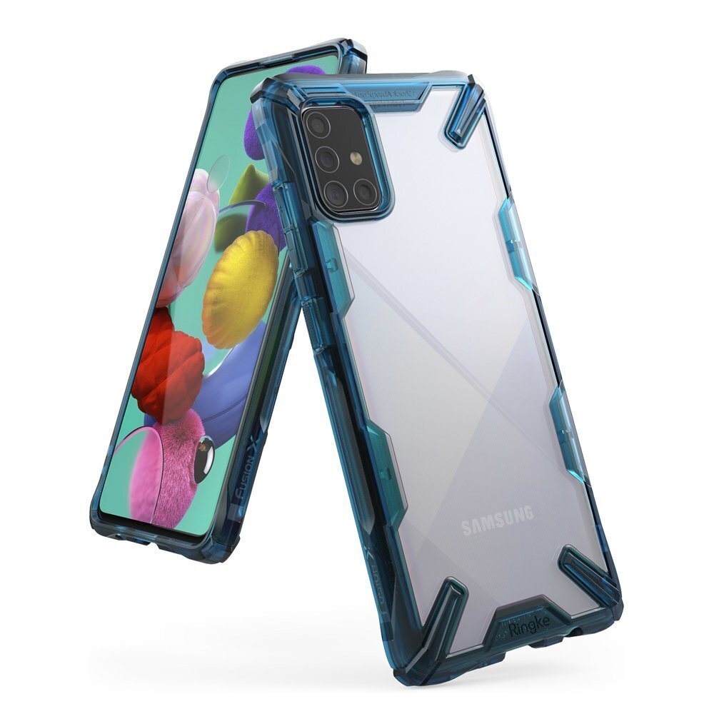 Ringke Fusion X durable PC Case with TPU Bumper for Samsung Galaxy M31s blue (FUSG0064) hinta ja tiedot | Puhelimen kuoret ja kotelot | hobbyhall.fi