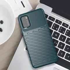 Thunder Case Flexible Tough Rugged Cover TPU Case, mallille Xiaomi Poco M3 / Xiaomi Redmi 9T, vihreä hinta ja tiedot | Puhelimen kuoret ja kotelot | hobbyhall.fi