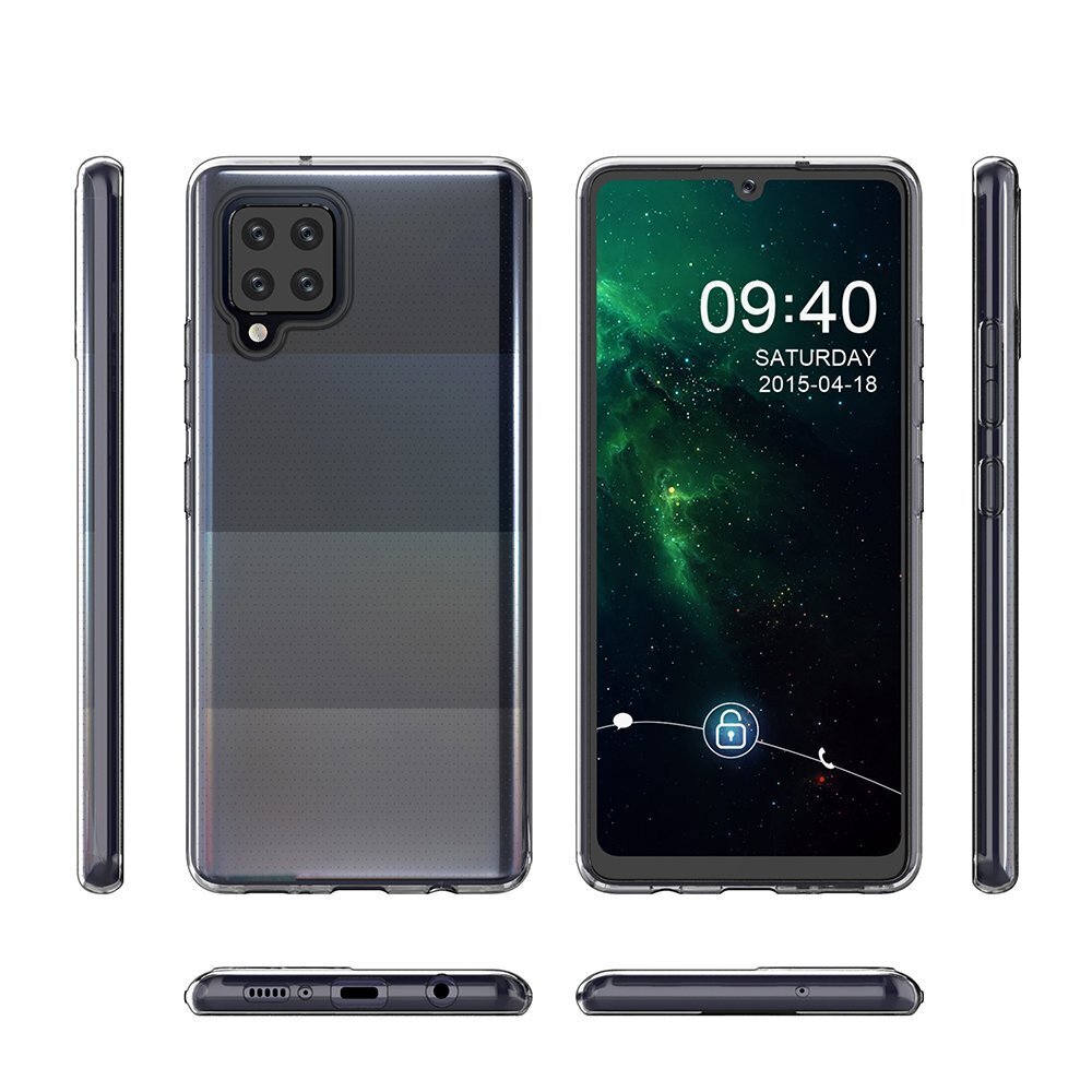 Ultra Clear 0.5mm Case Gel TPU Cover, mallille Samsung Galaxy A12 / Galaxy M12, läpinäkyvä hinta ja tiedot | Puhelimen kuoret ja kotelot | hobbyhall.fi