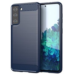 Hurtel Carbon Case mallille Samsung Galaxy S21 5G, sininen hinta ja tiedot | Puhelimen kuoret ja kotelot | hobbyhall.fi