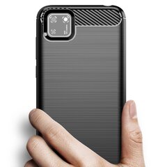 Hurtel Carbon Case mallille Oppo A73, musta hinta ja tiedot | Puhelimen kuoret ja kotelot | hobbyhall.fi