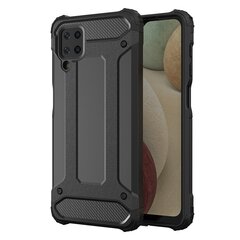 Hurtel Hybrid Armor Case mallille Samsung Galaxy A12, musta hinta ja tiedot | Puhelimen kuoret ja kotelot | hobbyhall.fi