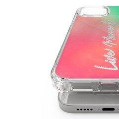 Suojakotelo gelikehyksellä iPhone 12 Pro Max, Fusion Design, vaaleanpunainen/vihreä hinta ja tiedot | Puhelimen kuoret ja kotelot | hobbyhall.fi